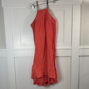 Anthropologie VanessaVirginia Coral Halter Dress